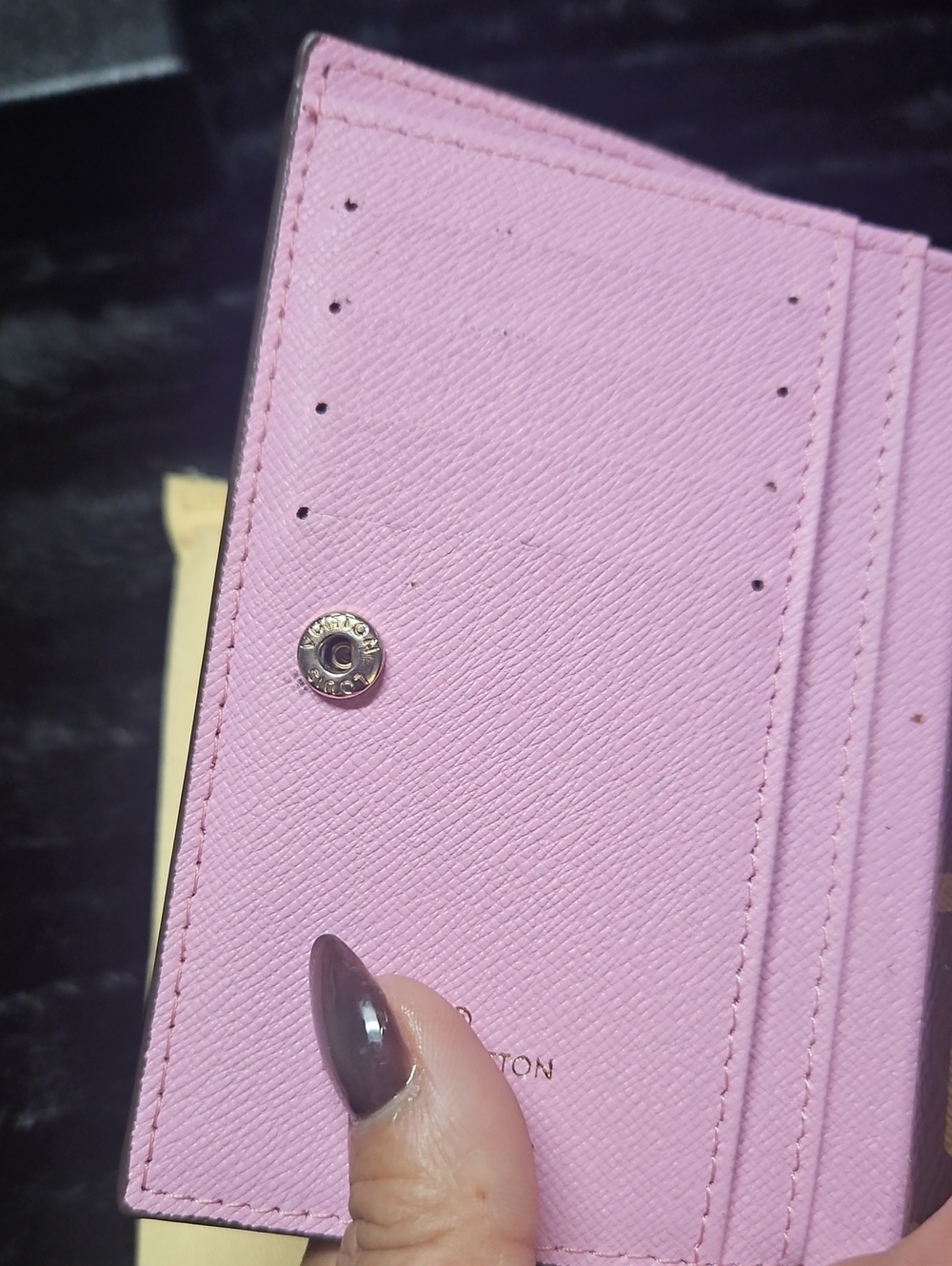 Monogram Canvas Brown & Pink Card Holder - Picture 3 of 6